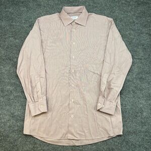 ETON Dress Shirt Men's Size 16-41 Red White Stripe Long Sleeve Button Up Classic